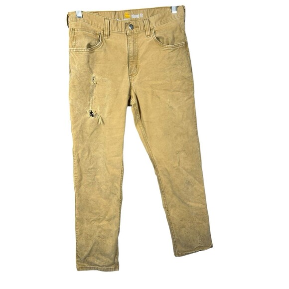 Carhartt Relaxed Fit 32x30 Work Pants Trashed Destroyed Carpenter Streetwear - Picture 1 of 15